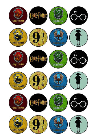 Harry Potter Cupcake Toppers x12