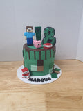 Minecraft Theme Birthday Cake