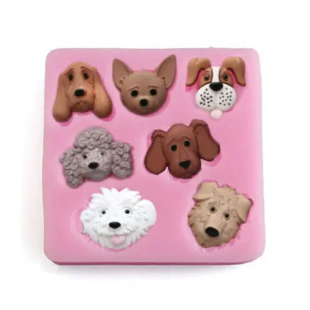 Mini Dog Faces Silicone Mould