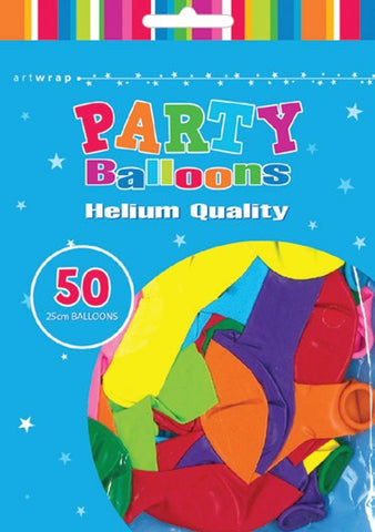 Rainbow Colours 30cm Latex Balloons - 50 Pack