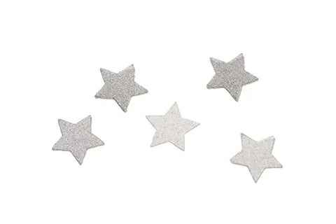 Pearl Silver Gumpaste Stars 9 Pack