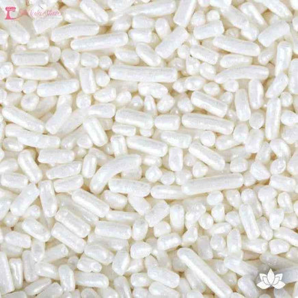 Pearl White Sprinkle Hail/ Jimmies 30gm