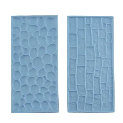 Cobblestone & Brick 2 Piece Impression Mats Plastic