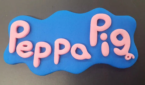 Cute Peppa Pig Edible Logo Cake Decoration