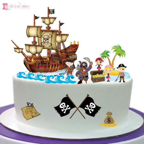 Pirate Theme Edible Premium Wafer Paper Cake Topper
