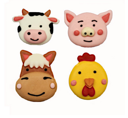 Farm Animals Cupcake Decorations x8