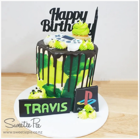 Playstation Theme Birthday Cake