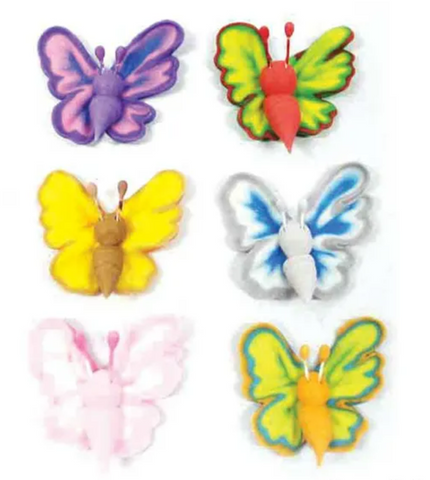 Edible Mini Butterfly Sugar Decorations x6