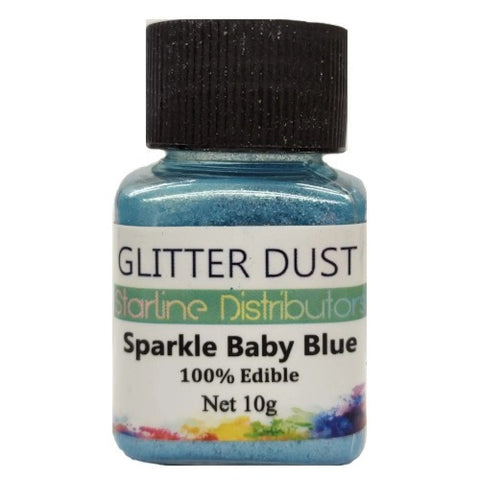 Edible Glitter Baby Blue Sparkle 10gm. 100% Edible
