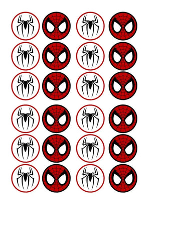 Spiderman Cupcake Toppers x12