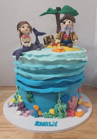 Mermaid & Pirate Birthday Cake