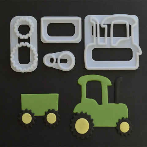 Tractor Cutter Set. Cake Decorating
