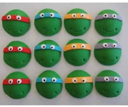 Turtle Head Edible Cake Decorations x12.