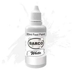 White Edible Food Paint. Quick Dry. 50ml Barco