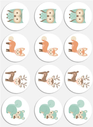 Woodland Animals Cupcake Toppers x12
