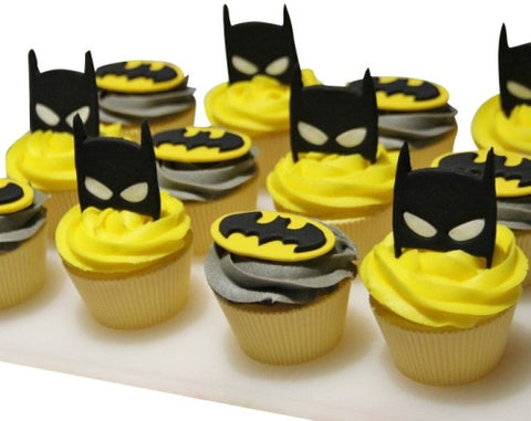 Batman Theme Cupcakes. Available in 6 or 12 Packs