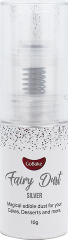 GoBake Edible Fairy Glitter Dust Pump Spray - Silver