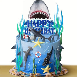 Shark Theme Cake Decorating Set. Food Safe