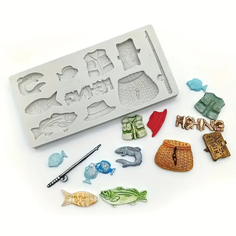 Fishing Theme Silicone Mould
