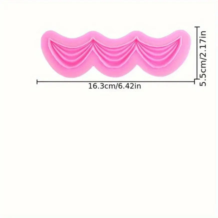 Beautiful Draping Border Silicone Mould.