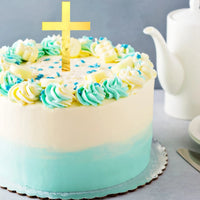 Acrylic Cross Cake Topper  - Choose Colour