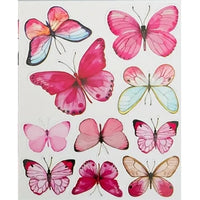 Card Butterfly Decorations - 10 Pieces