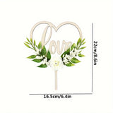 Rustic Love Cake Topper. Food Safe Materials