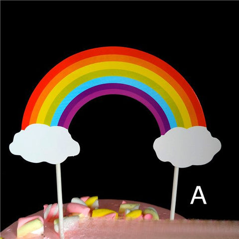 Rainbow Cake Topper - Card Stock
