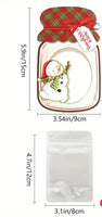 Xmas Cardboard Mason Jar Gift Box. Pack of 6