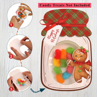 Xmas Cardboard Mason Jar Gift Box. Pack of 6