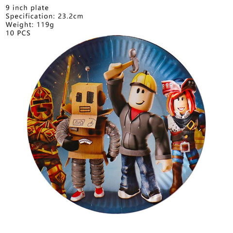 Roblox Paper Party Plates - 10 Pieces