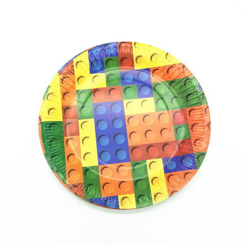 Lego Theme Party Plates - Pack of 10