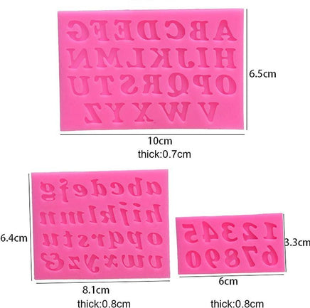 Alphabet & Numbers Silicone Mould Set