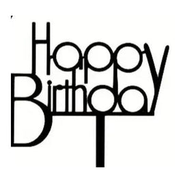 Acrylic Cake Topper Black - Sophisticated