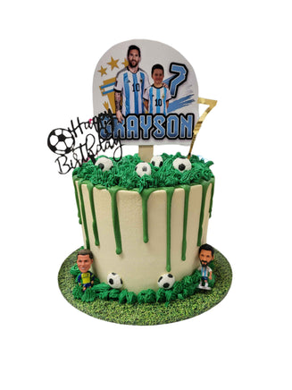 Sports Team Colours Drip Cake