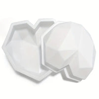 Large Geometric Heart Chocolate Mould - Silicone