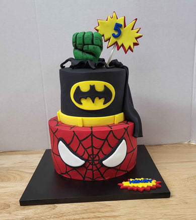 Awesome Super Hero Birthday Cake. Choose Your Design - The Cake Mixer