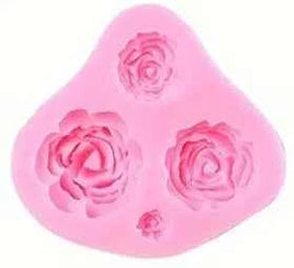 Rose Silicone Mould - 4 Cavity