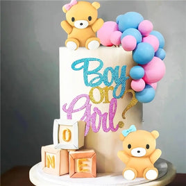 Gender Reveal Cake Decoration Set. Super Cute