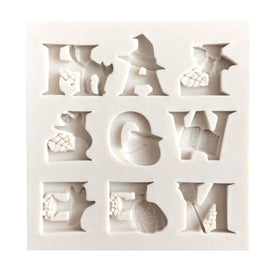 Halloween Themed Letters Silicone Mould