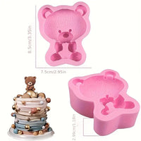 Cake Decorating. Super Cute Teddy Bear Silicone Mould