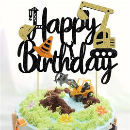 Construction Theme Card Cake Topper - Card