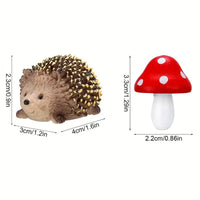 Hedgehog and Toadstools Mini Cake Decoration Set