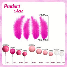 Pink Cake Topper Set