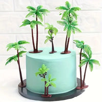 Cool Plastic Palm Tree Cake Decorations x2
