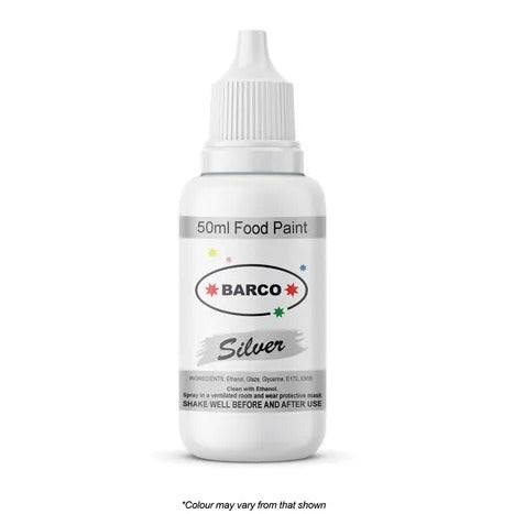 Barco Silver Edible Paint Quick Dry 50ml