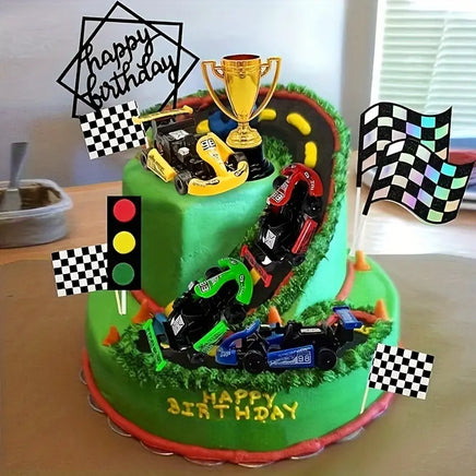 Race Car Cake Decoration Set. Decorate With Ease