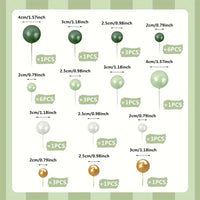 Green, White & Gold Balls Cake Decorations