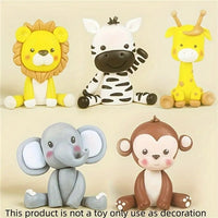 Soft Clay Safari Animal Cake Decoration