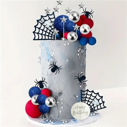 Spider & Web Cake Decoration Set. Food Safe